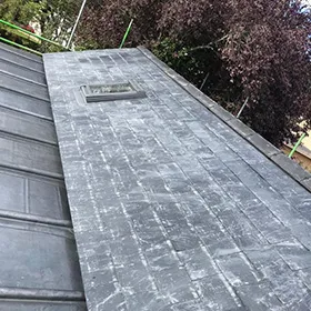 Flat roof with window